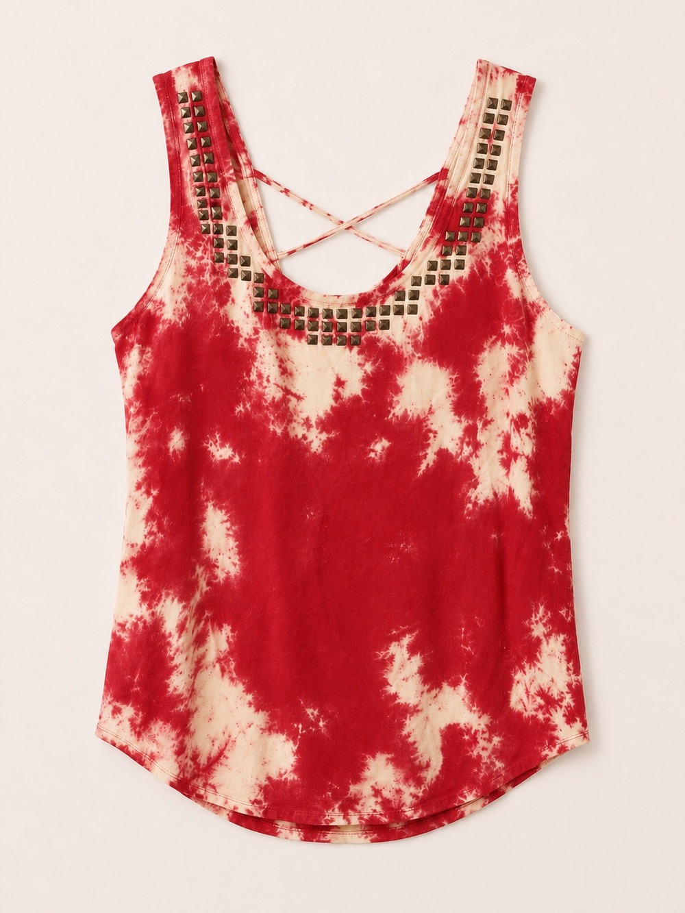 NWT New Forever 21 Studded Tie Dye Open Back Top Large L